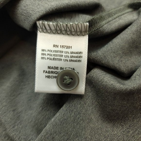 MIZZEN + MAIN Mens L Shirt Polo Performance Golf Gray Short Sleeve Capital One‎ - Picture 11 of 11